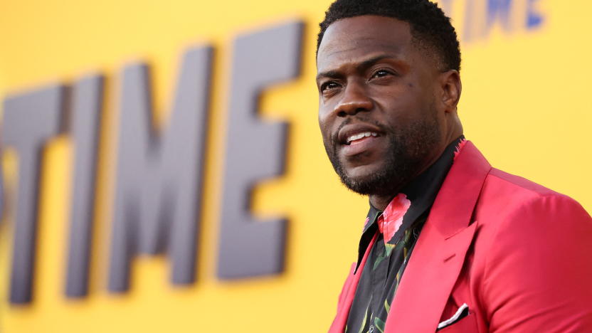 Cast member Kevin Hart attends a premiere for the film "Me Time" in Los Angeles, California, U.S., August 23, 2022. REUTERS/Mario Anzuoni