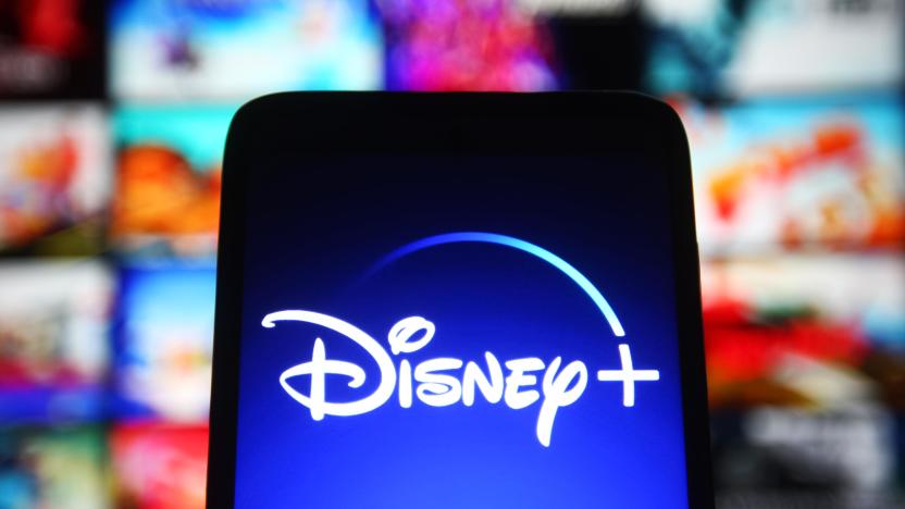 UKRAINE - 2021/10/06: In this photo illustration a Disney+ (Disney Plus) logo is seen on a smartphone screen. (Photo Illustration by Pavlo Gonchar/SOPA Images/LightRocket via Getty Images)