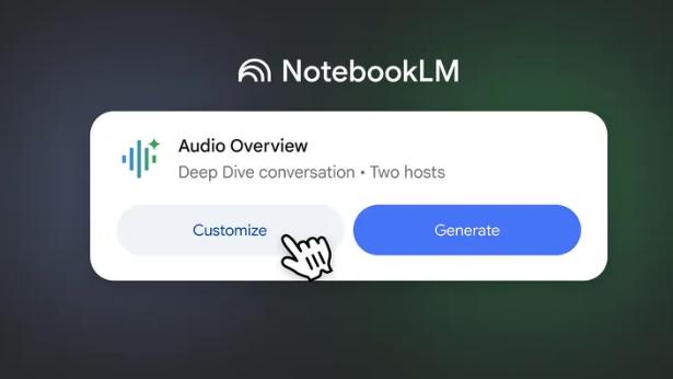 The new audio overviews "deep dive" tool.