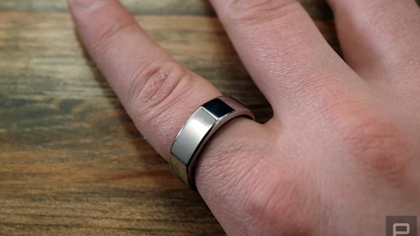 A finger wearing a ring.