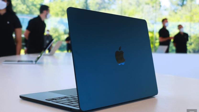 The Midnight version of the new MacBook Air with M2