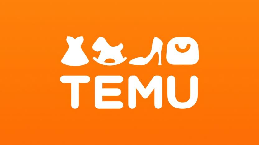 Temu logo, orange background