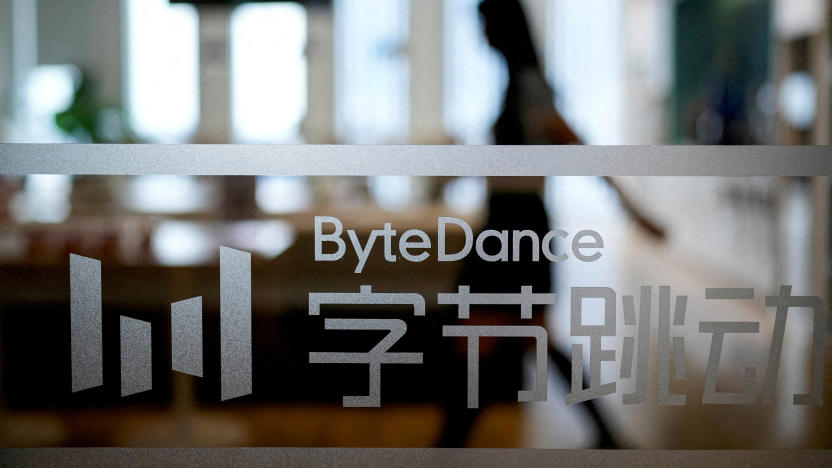 FILE PHOTO: The ByteDance logo is seen at the company's office in Shanghai, China, July 4, 2023. REUTERS/Aly Song/File Photo/File Photo