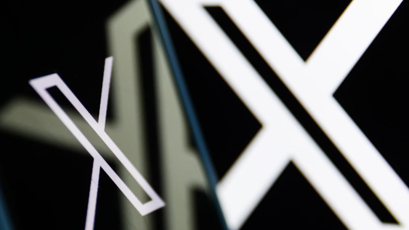 X logo displayed on a phone screen and X logo displayed on a laptop screen are seen in this illustration photo taken in Poland on July 24, 2024. (Photo by Jakub Porzycki/NurPhoto via Getty Images)