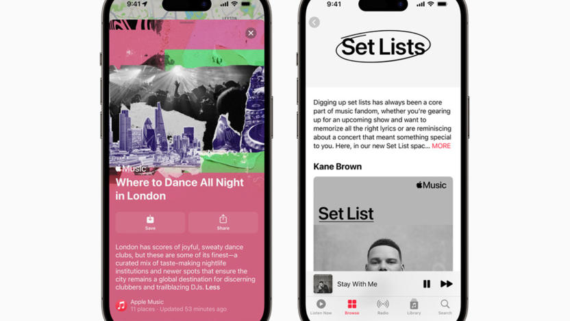 Apple Maps music venues and Apple Music Set Lists