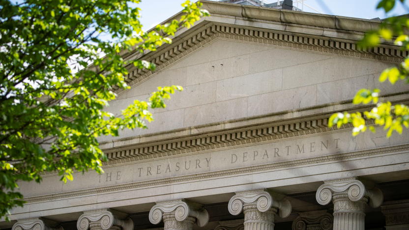 The Treasury Department is pictured in Washington, U.S., April 25, 2021. REUTERS/Al Drago